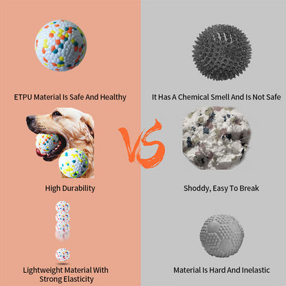 Pet Dog Toy Super Bite Resistant Ball Light Chew ETPU Ball High Elastic Interactive Throwing Flying Toys For Dogs Accessories