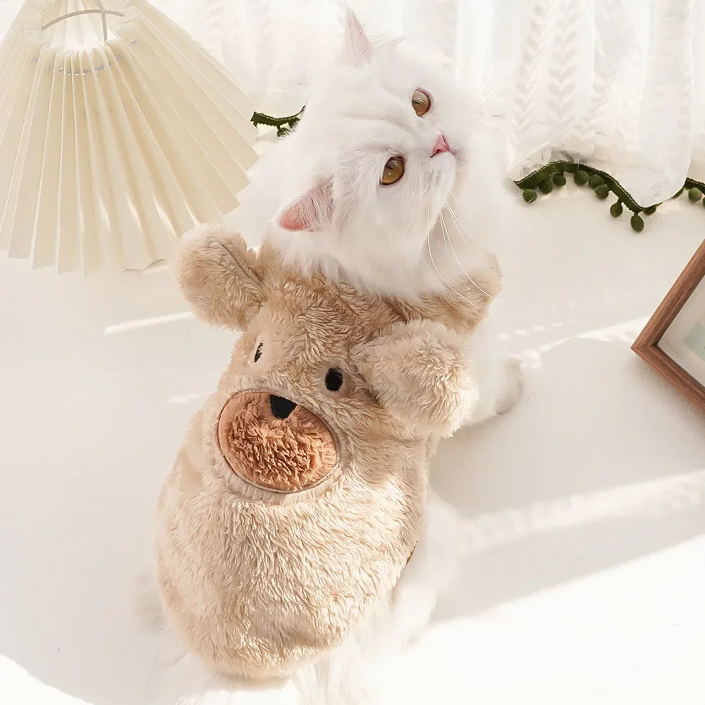 Cute Dog Clothes Winter Vest for Small Dogs Cats Warm Pets Sweater Soft Flannel Puppy Puffer Jacket Dog Accessories Supplies