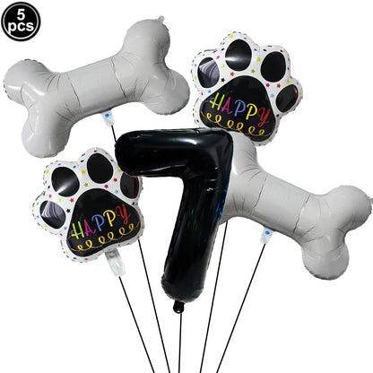 Dog Balloon Corgi Husky Puppy Foil Balloon Dog Paw Ballon Paw Print Balloons Dog Balloon for Puppy Birthday Decorations Supplies