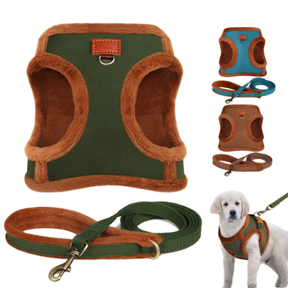 the THERMAGUARD WINTER SET - 3 Layer Warm Dog Harness/Leash Set, Soft Padded Dog Harnesses Vest, Winter Pet Puppy Walking Vest, Lead for Small/Medium Dogs, Pug