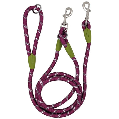 the GLOWSTRIDE NYLON LEASH - Reflective Nylon Leashes Pet Dogs Chain Traction Rope, Leads for Running Hands-Free, Rope Chain for Small/Large Dogs