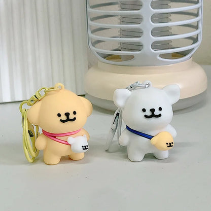 New Backpack Line Dog Couple Gift Keychain  Cute Male Schoolbag Pendant Key Chain Pendant