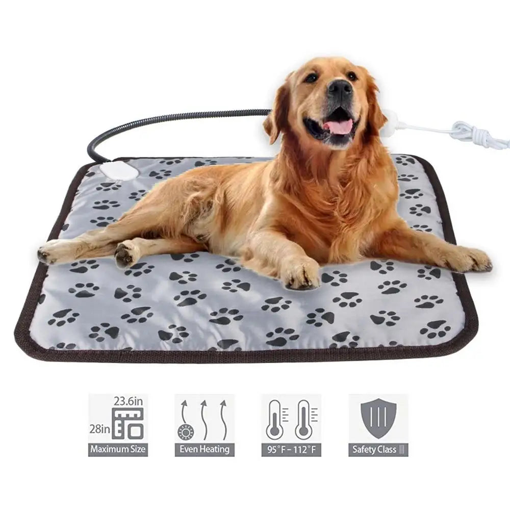 Pet Electric Blanket Winter Warming Pad Cat Dog Heated Nest Waterproof Warmer Power-Off Protection Bite-Resistant Mat Bed