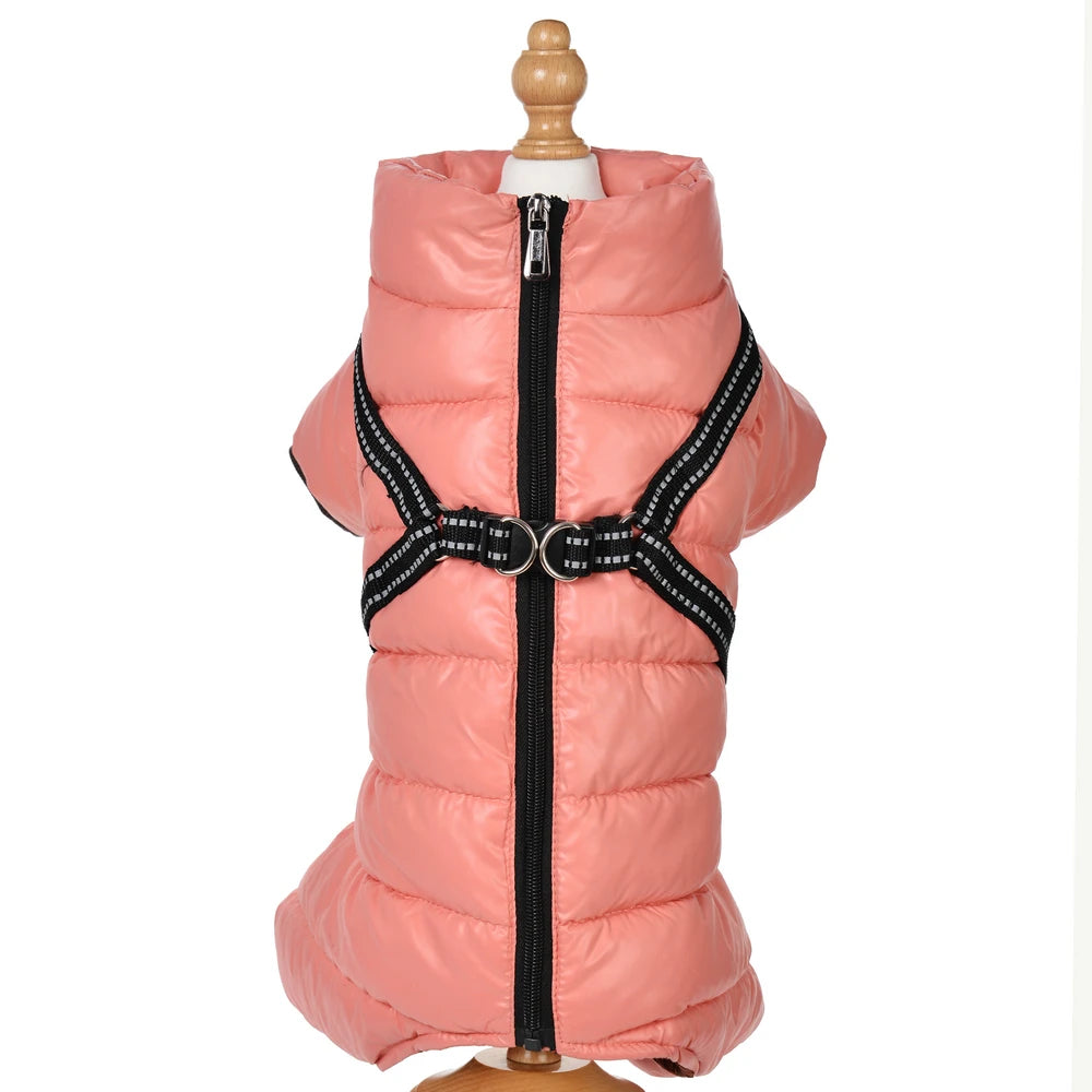 Winter Pet Jumpsuit Soft Warm Puppy Jacket Coat For Small Dogs Cats Zipper Solid Apparel Chihuahua French Bulldog Sphynx Costume