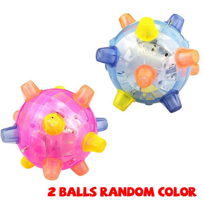 Luminous Jumping Balls Toys Flash Novelty Funny Music Dancing Balls Flashing Bouncing Ball for Dogs Chewing Pet Toys Cat Dog