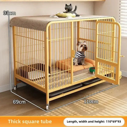 the BOLD & the BEAUTIFUL - Dog Indoor with Toilet Separation, Bold Pet Cage, Golden Retriever/Labrador Household Dog Cage, Playpen Dog Cage Medium/Large