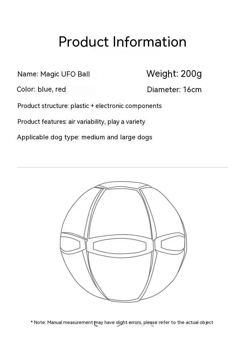 Dog Toys Bouncing Ball Throw Disc Ball with LED Light Toy Kid Outdoor Garden Basketball Game Interesting Throw UFO Disc Balls