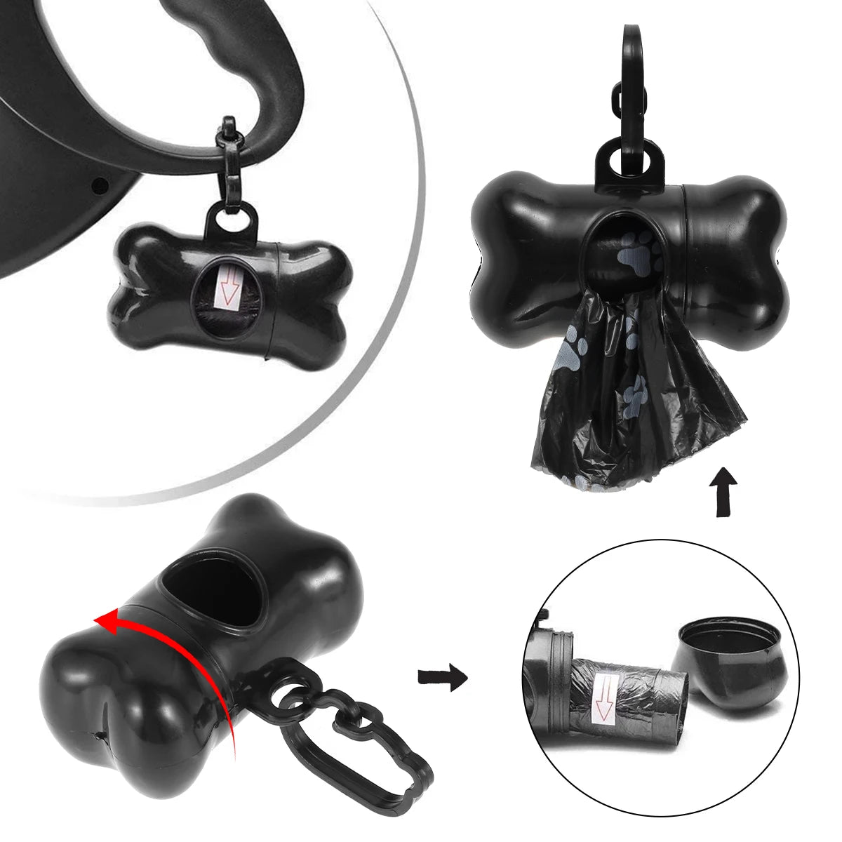 the DOG POOP BAGS - 30Roll Dog Poop Bags, Disposable Pet Waste Bags, Dog Waste Bags, Designer Pet Poop Clean Pick-Up Bone Bag Dispenser Tools