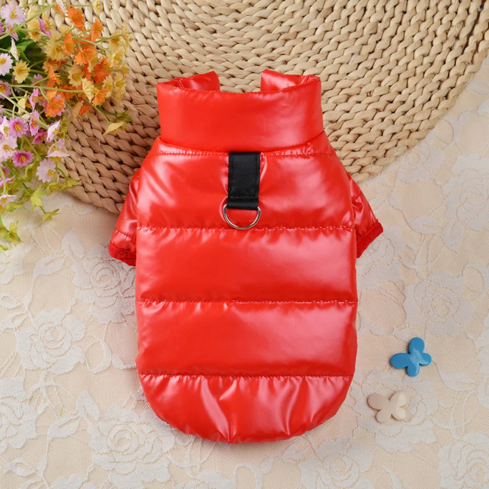 Winter Dog Down Jackets Clothes Thick Warm Puppy Dog Costume Coat Leather Pet Clothes Windproof for Small Medium Dogs Chihuahua