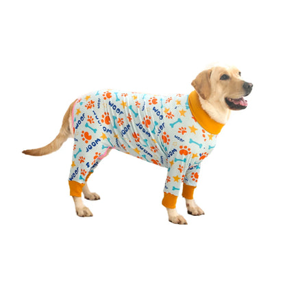 2024 New Halloween Prints Dog Four-legged Suit for Large Medium Bodysuit Dogs Pajamas PJS Full Body for Shedding Prevent Licking