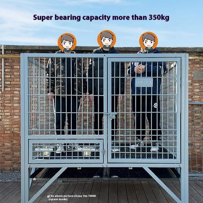 Bold Outdoor Pet Kennel for Medium Large Extra Large Dogs Including German Shepherds with Animal Pattern Tray