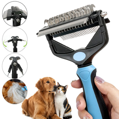 3 In 1 Pet Deshedding Brush Dog Hair Remover Pet Fur Knot Cutter Puppy Cat Comb Brushes Dogs Grooming Shedding Supplies