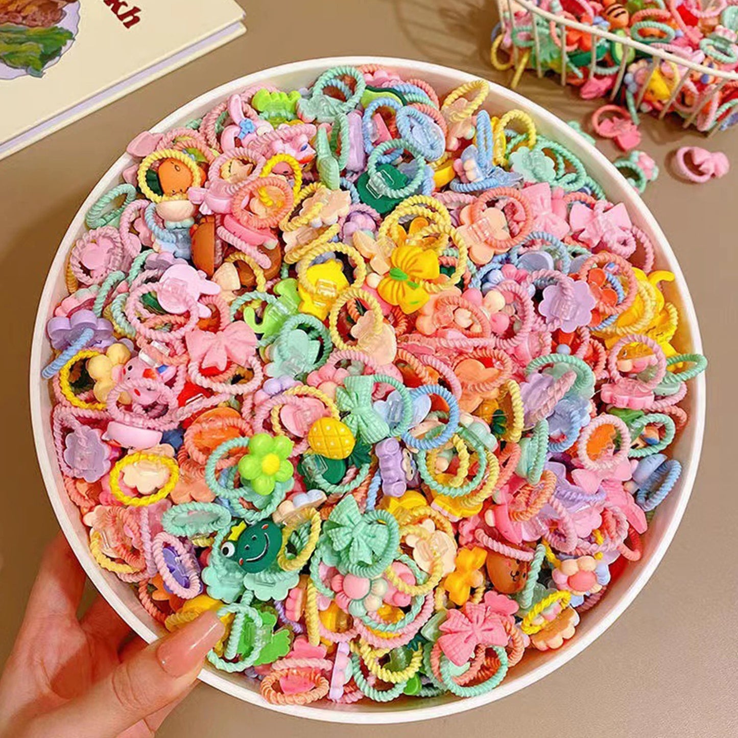 the DAISY DOG BOW - 40PCS Hair Bows, Fashion Cute Small Dog/Cat Hair Bows, Dogs/Cats Hair Accessories, Rubber Bands Bows for Dogs Grooming Products