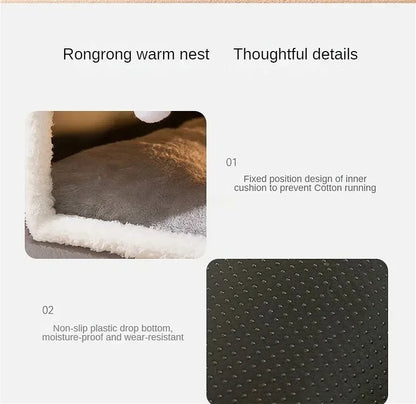 Winter Warm Foldable Pet House Removable Washable Dog Kennel Puppy Cave Sofa Pet Bed House for Large Dog and Small & Medium Cats