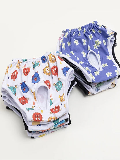 Female dog Cute Washable Male Dog Diapers, Reusable High Absorbency Leak-Proof Male Dog Diapers cat Physiological Pants