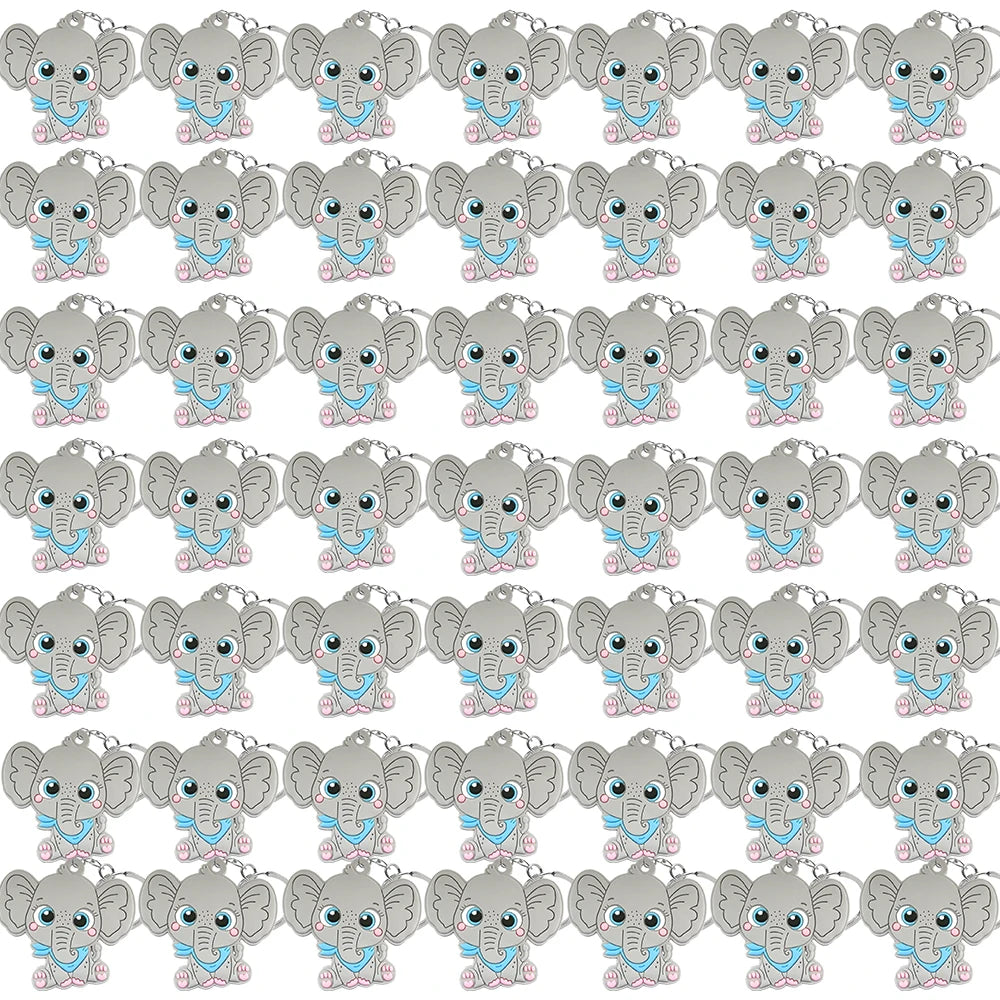 50PCS Cute Animal Keychain knife Ducks Dogs Cats Keyring for Women Men Kids Handbag Cool Car Key Accessories Friends Key Gifts