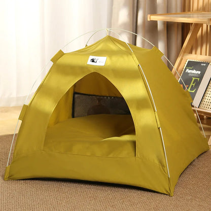 the DOG DOME TENT - Dog/Cat Tent House, Dog/Cat Bed, Cute Pet Bed, Comfortable Breathable Dual-Use for Cats/Dogs Portable