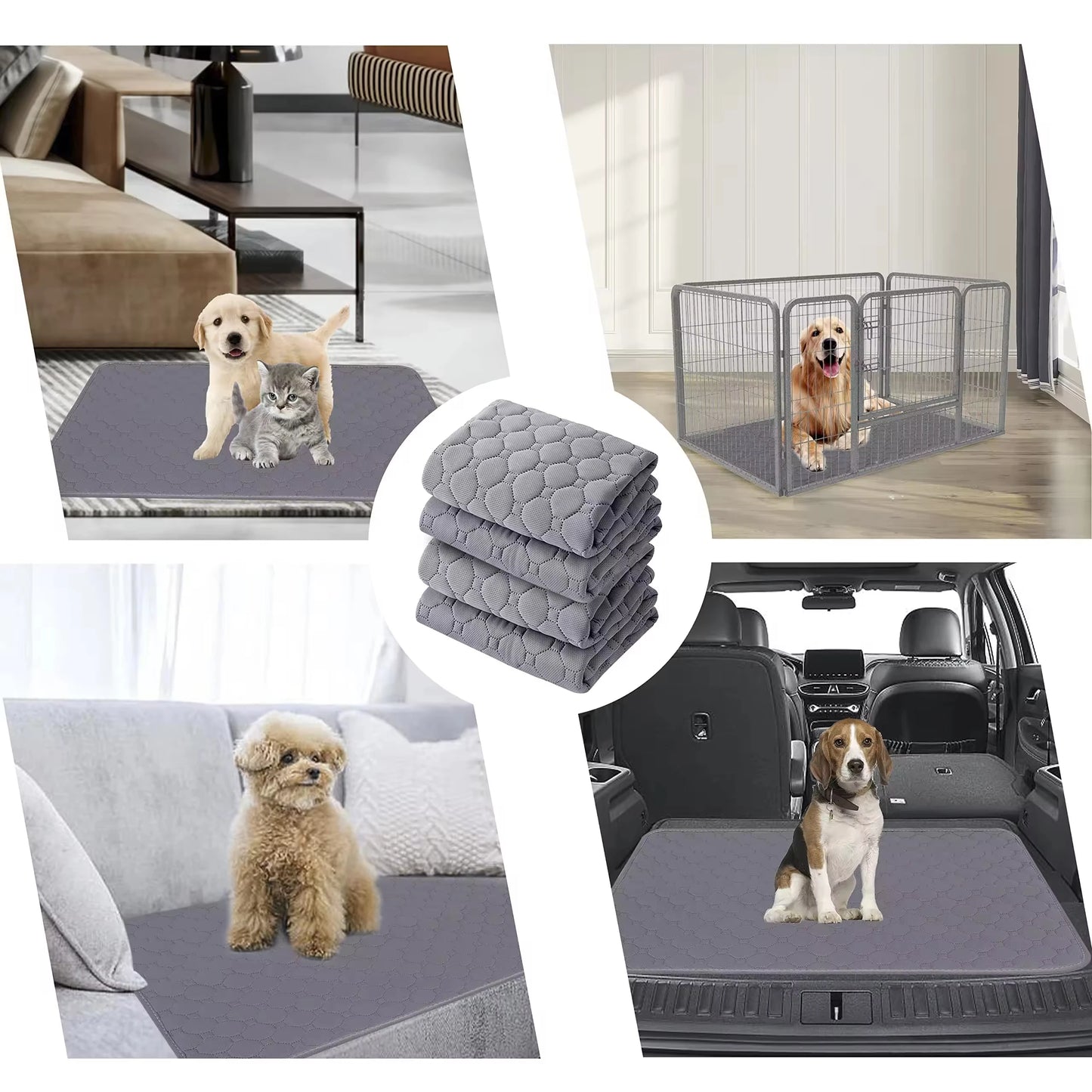 the ANTI-SLIP PET PAD - Dog Urine Pads, Washable Reusable Anti-Slip Pet Pee Pad, Puppy Training Pad, Pet Bed Urine Mat for Car Seat Cover, Pet Supplies