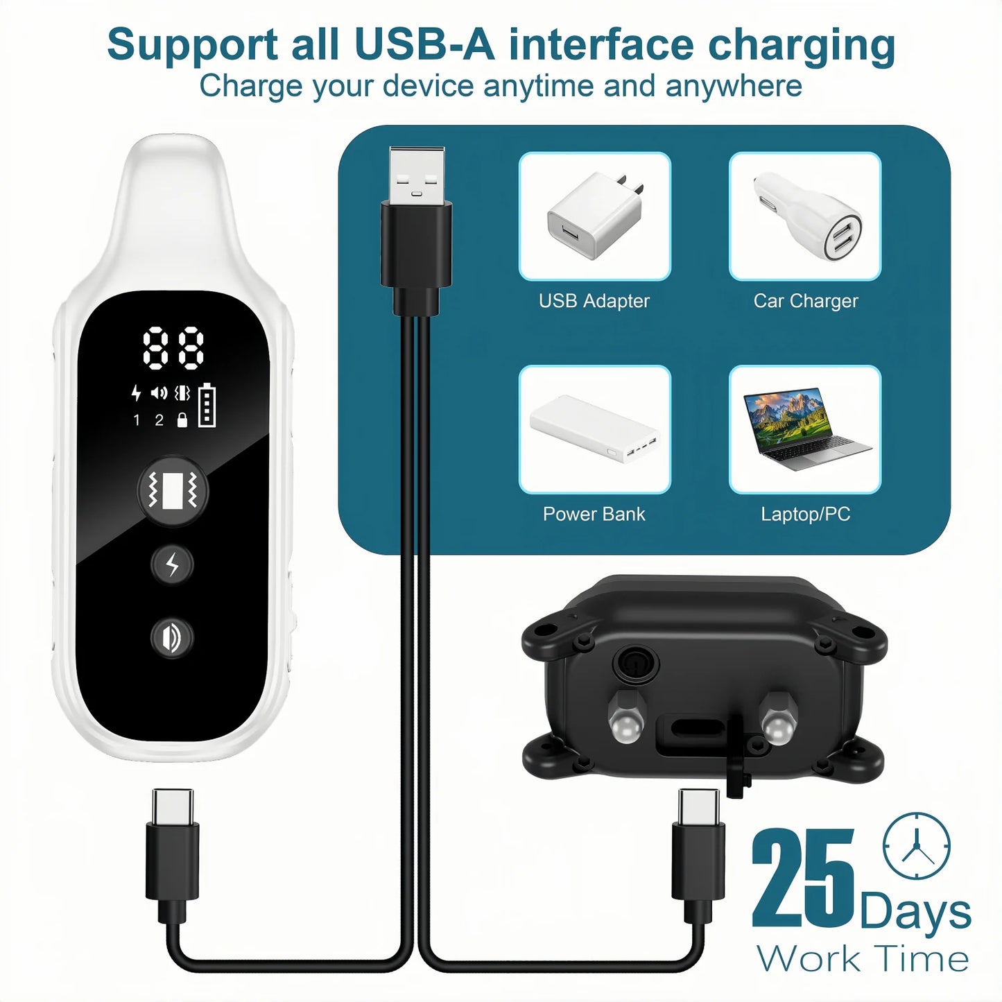 the ULTRACOMMAND DIGITAL TRAINER - 800m Digital Dog Training Collar, Waterproof Rechargeable Remote-Control Pet with LCD Display for All Size Shock Vibration Sound