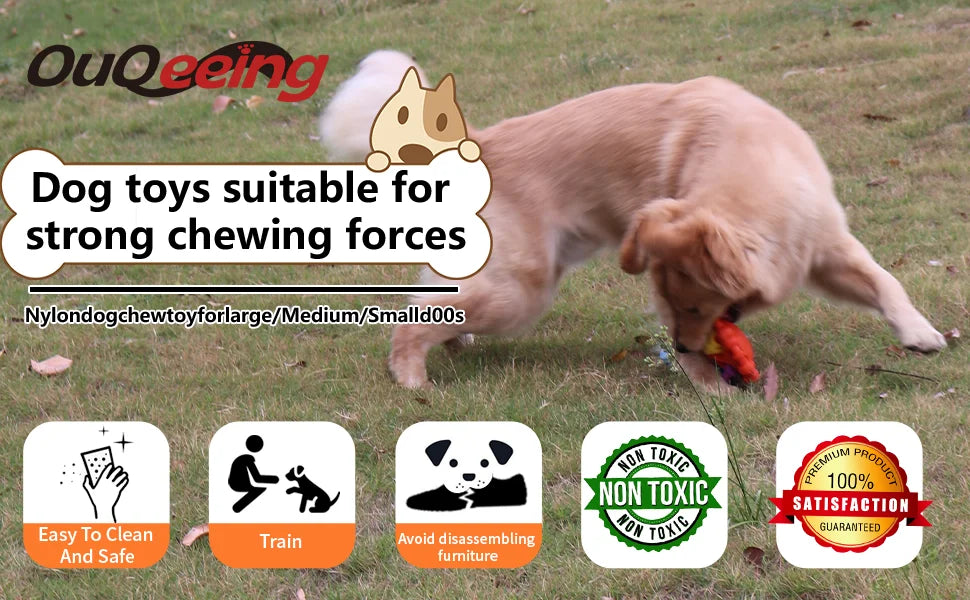 Dog Interactive Toy Colorful Tug Chew Ball with Treat Hiding Ropes, Beef Flavor, Fun Sound Play, Pet Training Stress Relief