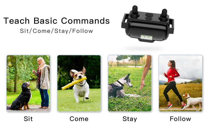 the POWERPET COMMAND PRO - VIP Electric Dog Training Collar, Waterproof Dog Bark Collar, Pet with Remote Control Rechargeable Anti-Barking Device Equipment