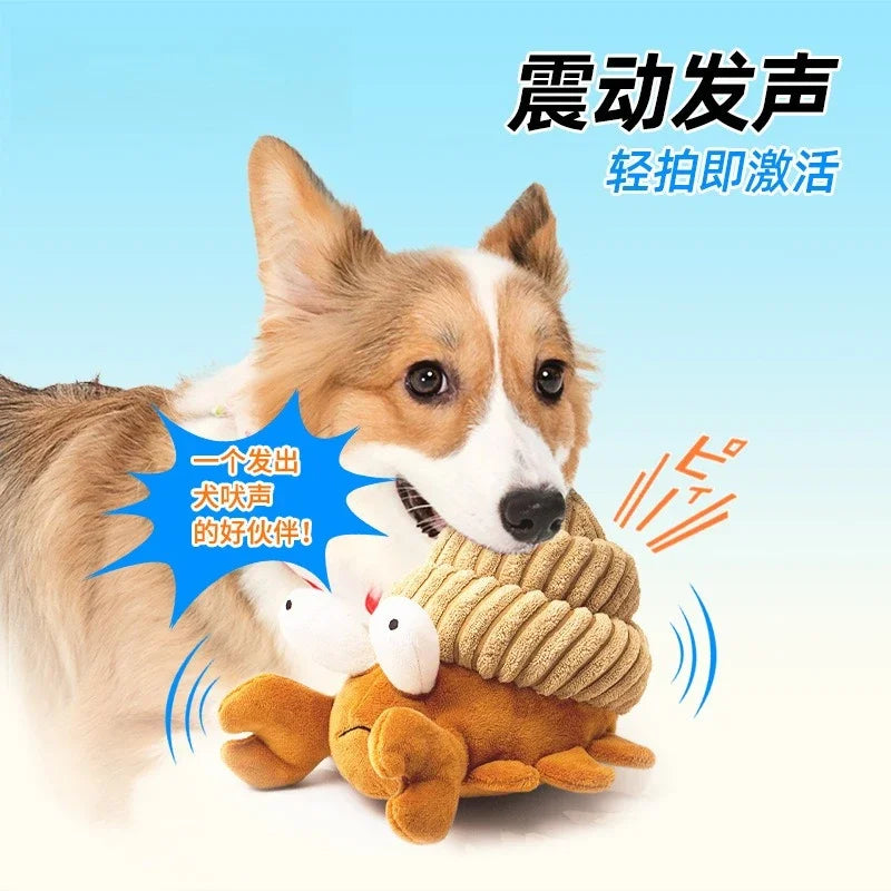 Dog toy plush vibrating ball pet voice automatic walking dancing crab cat dog toy fun interaction rechargeable pet toy for dog