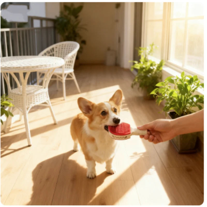 Badminton Shape Bite-Resistant Dog Toy Interactive Chew Toy Relieves Boredom Teeth Grinding Stick Puzzle for Dogs Self-Fun