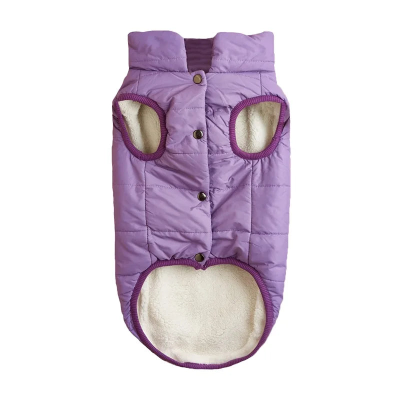 Winter Pet Dog Coat Winter Warmth Clothes Winter Dog Vest With Integrated Keep Warm Fleece Back Zipper For Small Medium Dog