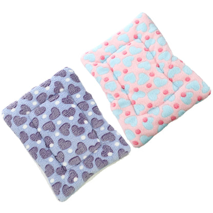 2Pcs Pet Mat Sleep Blanket Cushion Bed Nest Soft Warm Sleeping Pad for Dogs Cats Indoor Outdoor Resting Comfortable Mattress