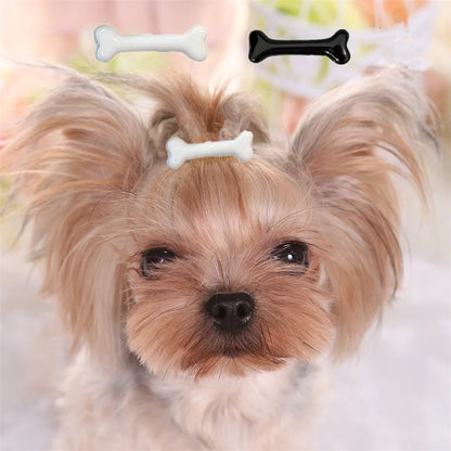 the PAWCHARM BONE HAIR CLIP - New Dog Hairpin Puppy/Kitten Bone Hair Clips, Cute Duckbill Clip, Pet Hair Accessories, Pet Hair Grooming, Dog Accessories