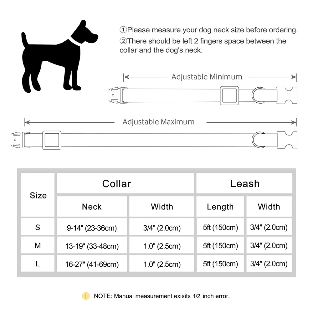 the MY NAME MY PAWS CUSTOM SET - Personalized Dog Collar/Leash Set, Custom PU Leather Dog Buckle Collars/Necklace, Pet Walking Leash for Small/Medium Dogs, Pitbull