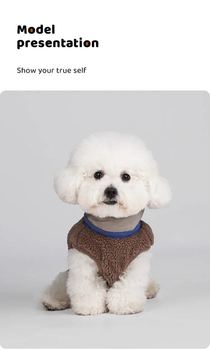 Warm Fleece Pet Clothes for Small Medium Dogs Vest with D ring Puppy Outfits French Bulldog Yorkies Poodle Costumes Pug Coats