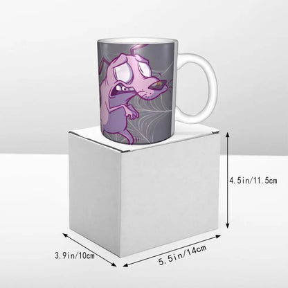 Personalized C-Courage The Cowardly Dog Coffee Mug DIY Ceramic Milk Tea Mug Cup