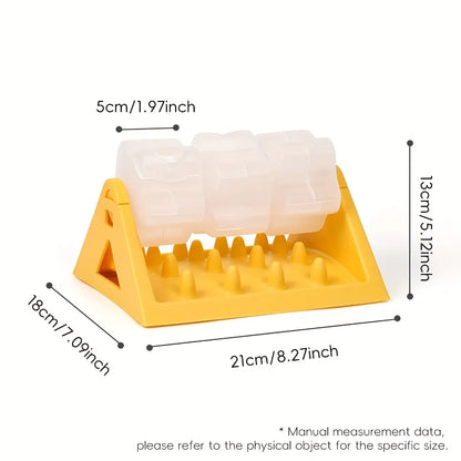 the MEALMAZE TRIANGLE FEEDER - Interactive Dog Food Dispenser Toy, Plastic Slow Feeder with Triangular Design, Pet Enrichment Activity Toy, Triangular Food Slot