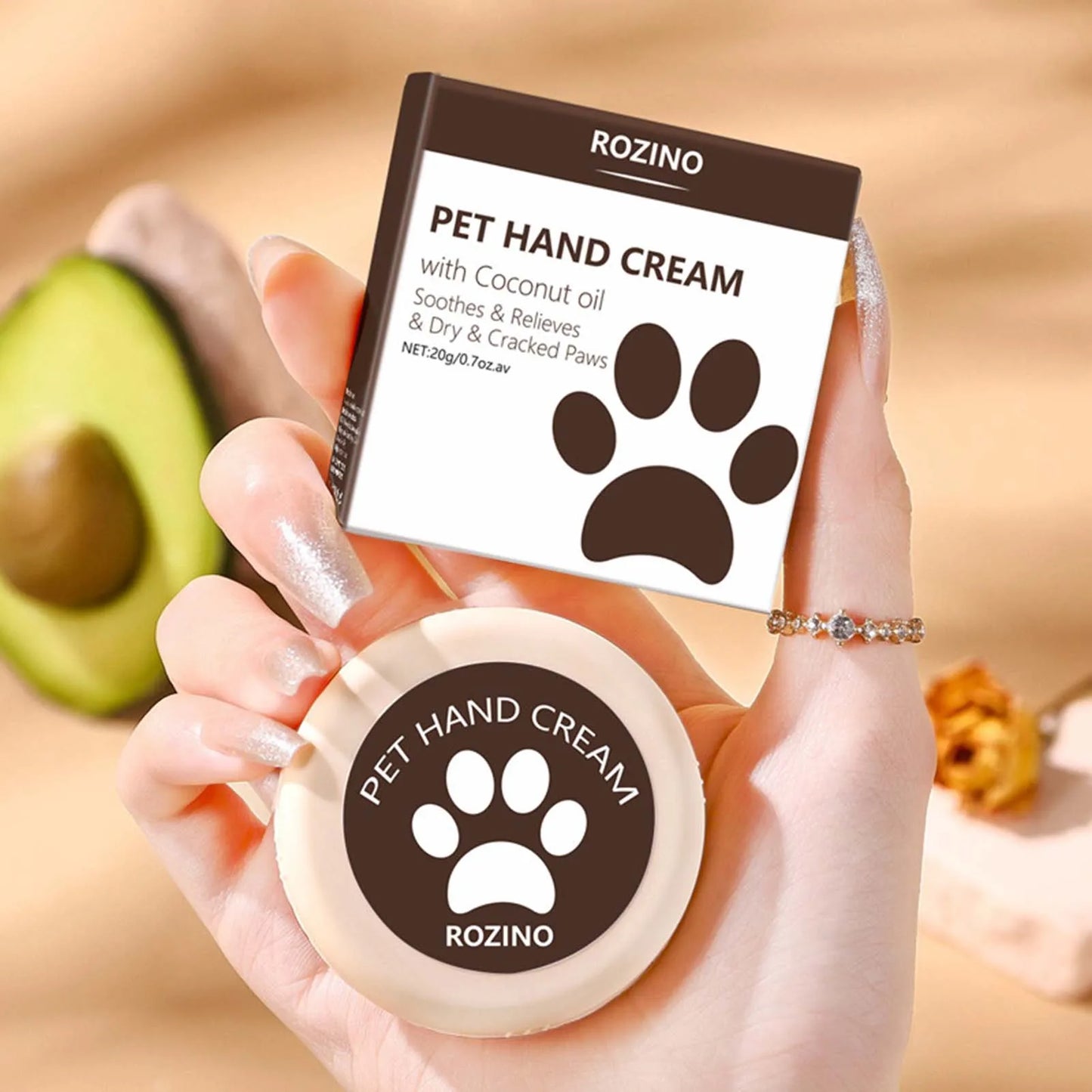 the PET HAND CREAM - 15g/20g Dog Paw Balm, Paw Care Balm, Moisturizing Protection for Dog Feet, Foot Pads Winter Paws Cream, Cat Grooming Pet Supplies
