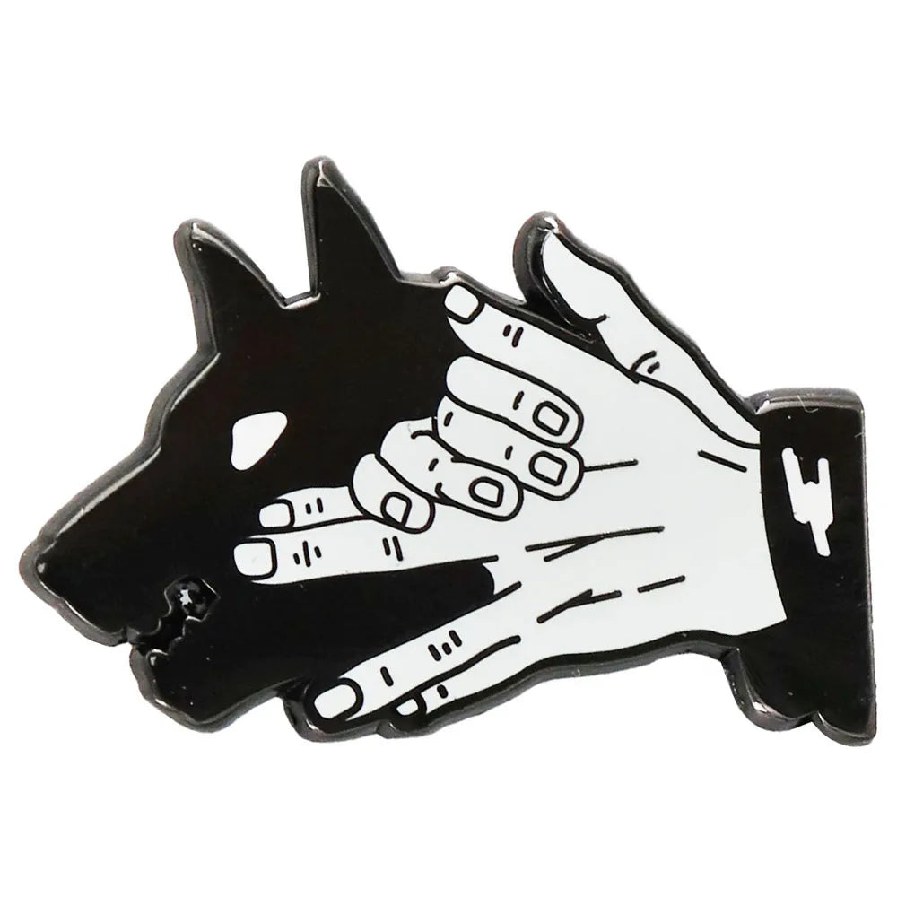 Divine Dogs of Fushiguro Megumi Hand shadow Lapel Pins wolf head Hard Metal Alloy Jacket Decoration Ornaments Jewelry