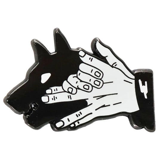 Divine Dogs of Fushiguro Megumi Hand shadow Lapel Pins wolf head Hard Metal Alloy Jacket Decoration Ornaments Jewelry