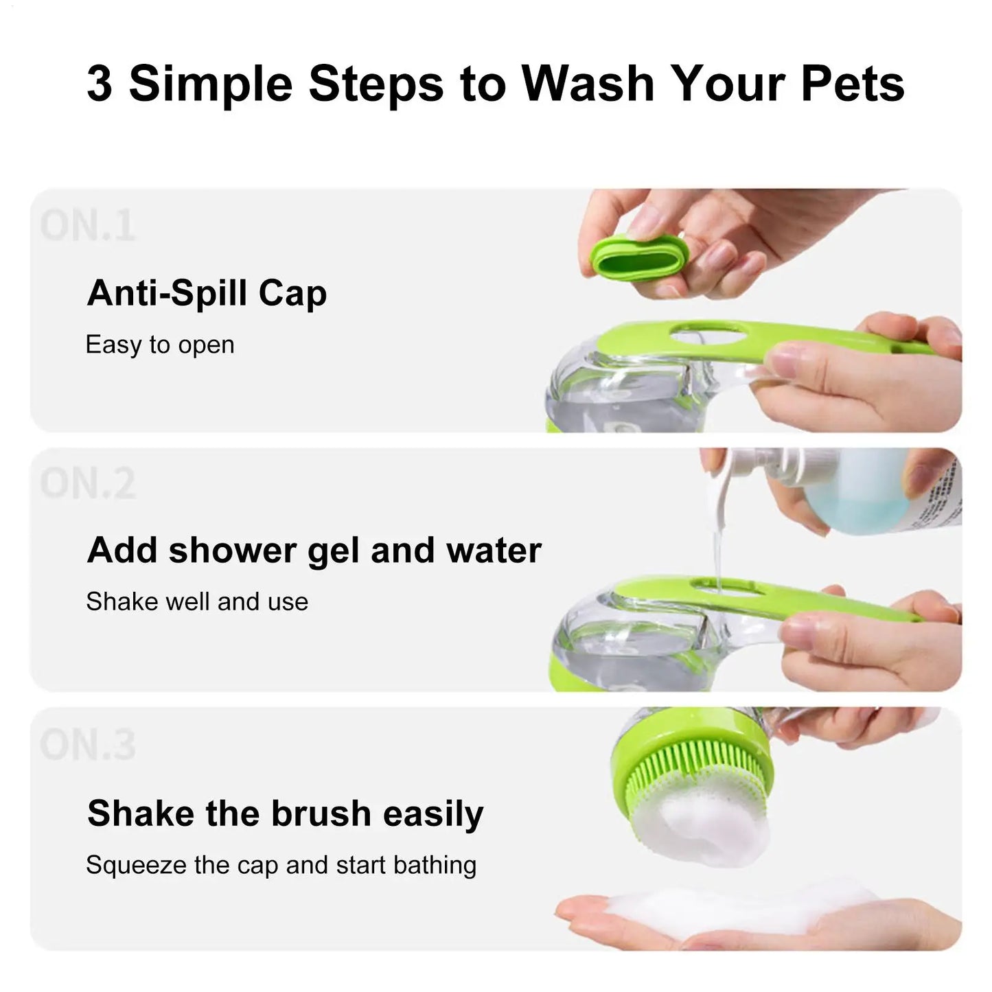 the BATHBREEZE MASSAGE BRUSH - Pet Bath Brush, Bathing Brush for Dog, Bath Gentle Scrub Massager with Soap Dispenser, Portable Washer Tool for Shower Massage