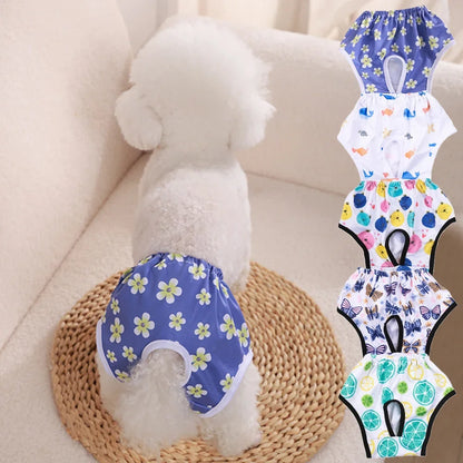 Female dog Cute Washable Male Dog Diapers, Reusable High Absorbency Leak-Proof Male Dog Diapers cat Physiological Pants