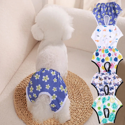 Female dog Cute Washable Male Dog Diapers, Reusable High Absorbency Leak-Proof Male Dog Diapers cat Physiological Pants