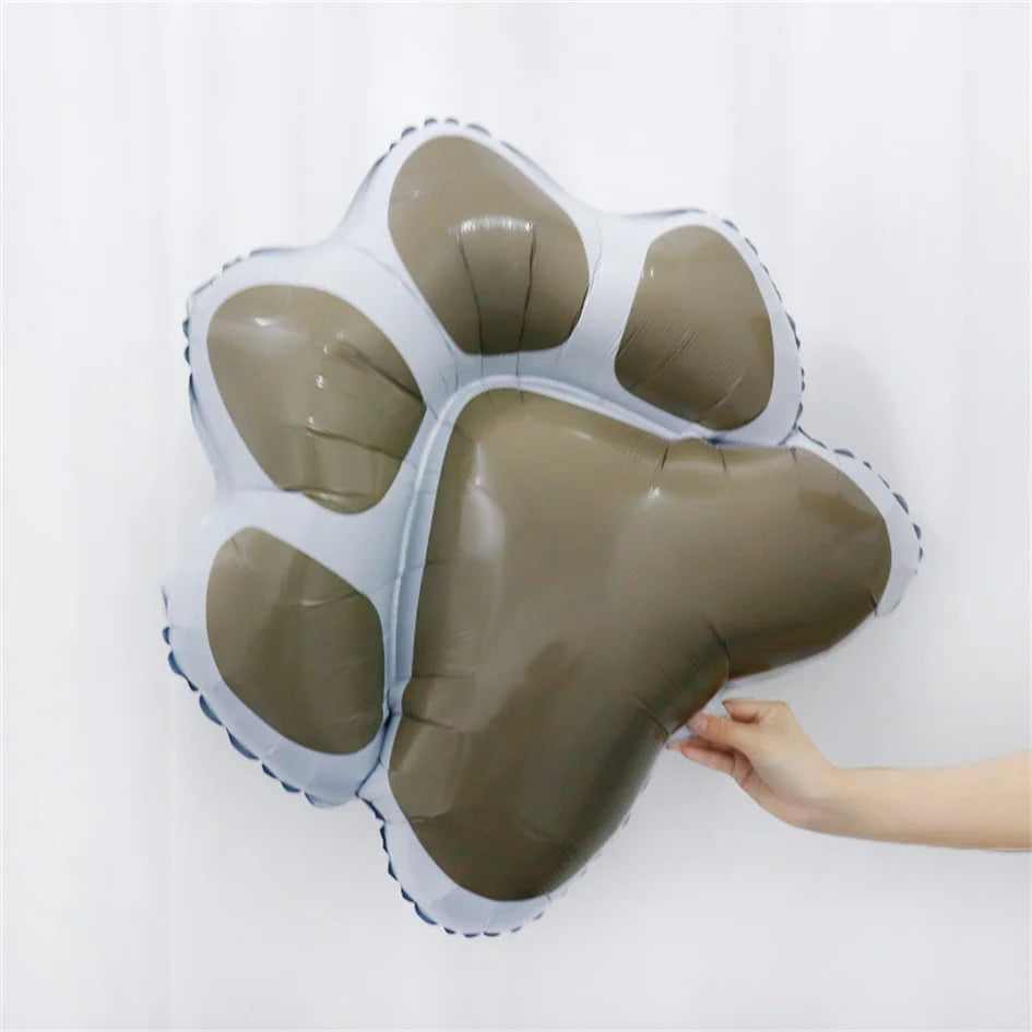Large Dog Party Balloons Decorations Banner Pet Festivals Party Supplies Paw Bone Foil Balloons Pets Birthday Decorations