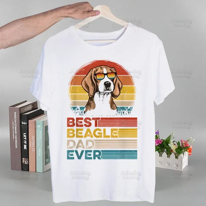 the PERSONAL STALKER - Beagle Cartoon Men's T-Shirts, Funny Hip Hop Summer Women/Men Bagel Dog Cute T-Shirts