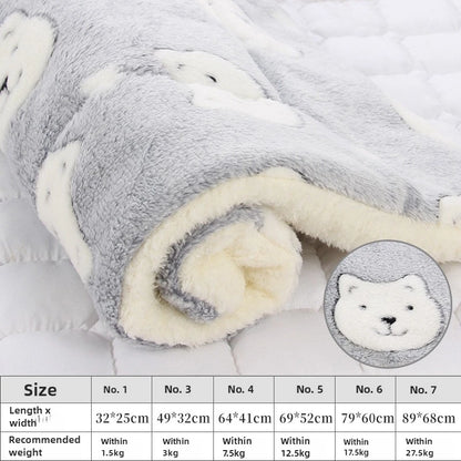 Pet Sleeping Pad Thickened Autumn and Winter Warm Floor Mat Cat Dog Universal Blanket Pad Pet Supplies