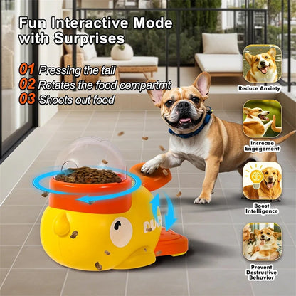 1PCS 2In1 Dog Cat Interactive  Treat Puzzle Toy  Slow Feeder Duck Shape  IQ Training Aid For Small Medium Pets Reduces Bloating