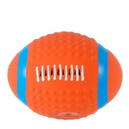Squeaky Dog Toys Soft Latex Balls For Small Medium Large Dogs Rugby Football Volleyball Pet Toy Dog Interactive Chew Toy Ball