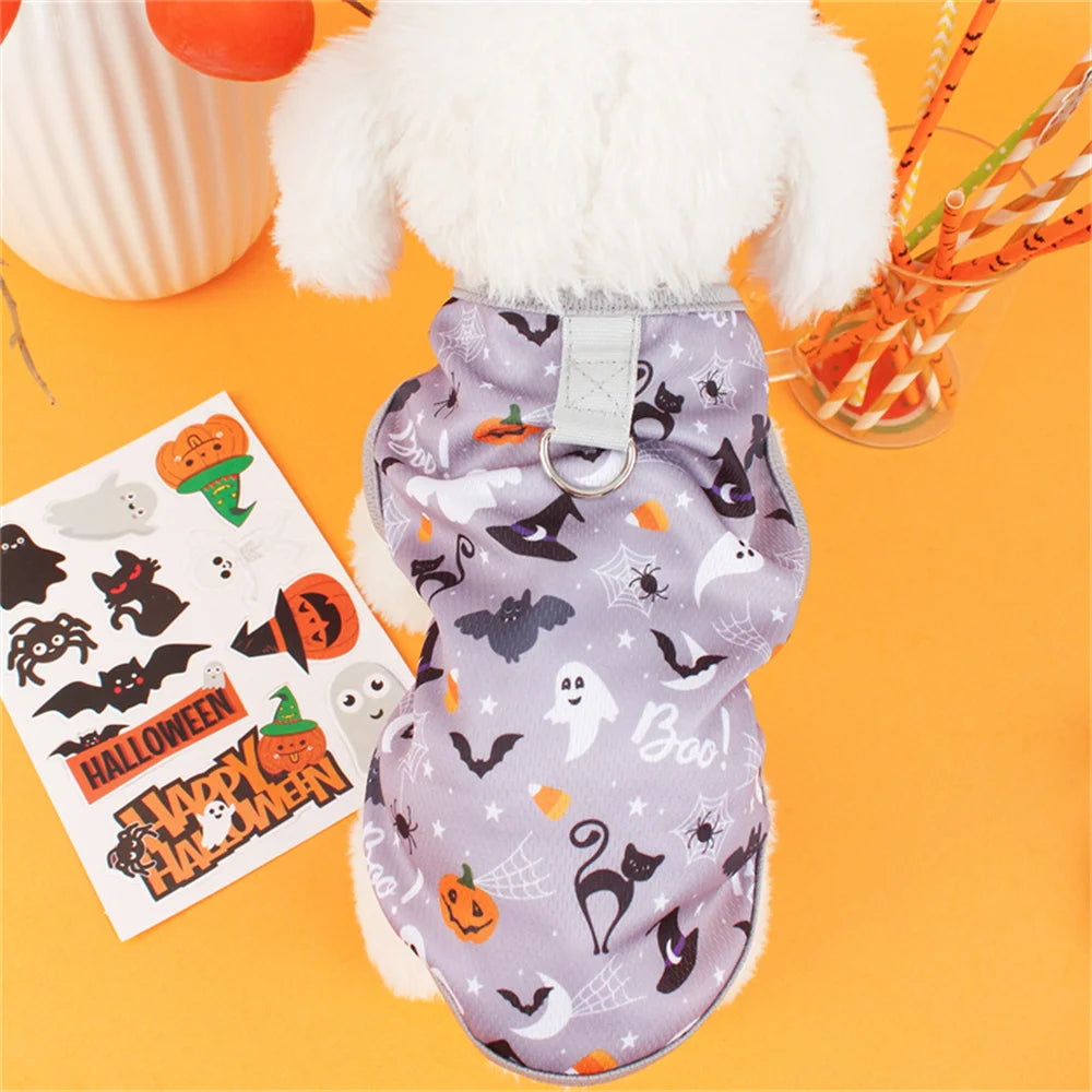 the CREEPYCUTE MESH COSTUME TEE - Summer Cat/Dog Vest, Mesh Breathable Pet Clothes for Small Dogs, Chihuahua, Yorkshire, Puppy/Kitten Halloween Cosplay Costume