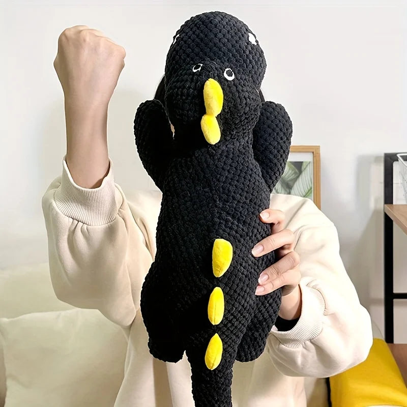 the DRAGONPAW PLUSHIE - 1 Creative Black Dragon Plush Toy, a Big Fat Dragon Lying Down, an Interactive Toy for Cats and Dogs, a Cute Big Fat Black Dragon