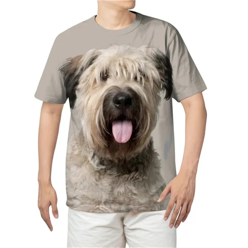 the BULL-TERRIER - Summer Bull-Terrier Dog Graphic 3D Print T-Shirts, Men/Women Dog Animal T-Shirt, Short Sleeve Oversized Kids Tee Top