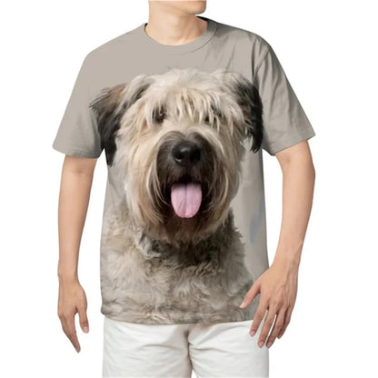 the BULL-TERRIER - Summer Bull-Terrier Dog Graphic 3D Print T-Shirts, Men/Women Dog Animal T-Shirt, Short Sleeve Oversized Kids Tee Top