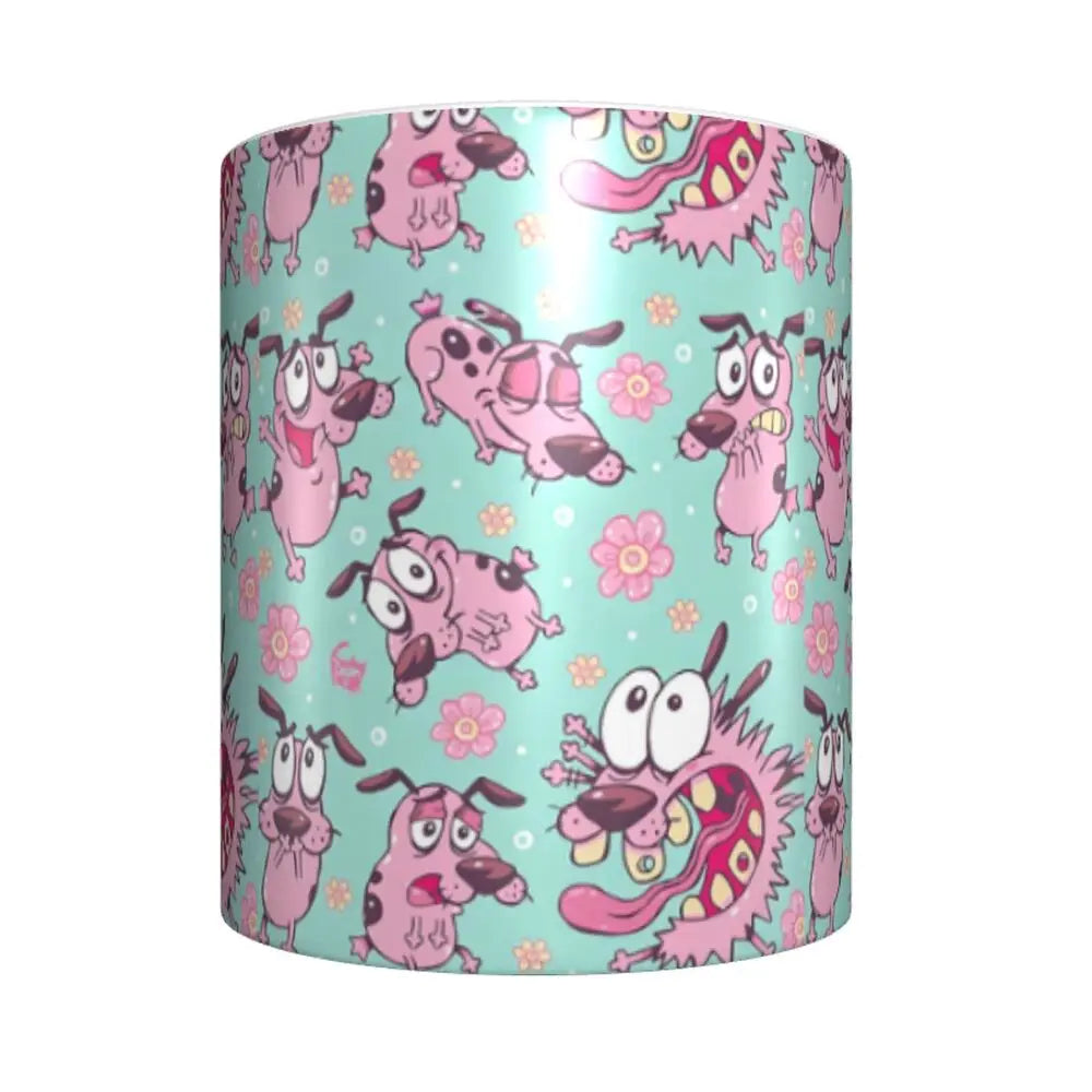 Personalized C-Courage The Cowardly Dog Coffee Mug DIY Ceramic Milk Tea Mug Cup